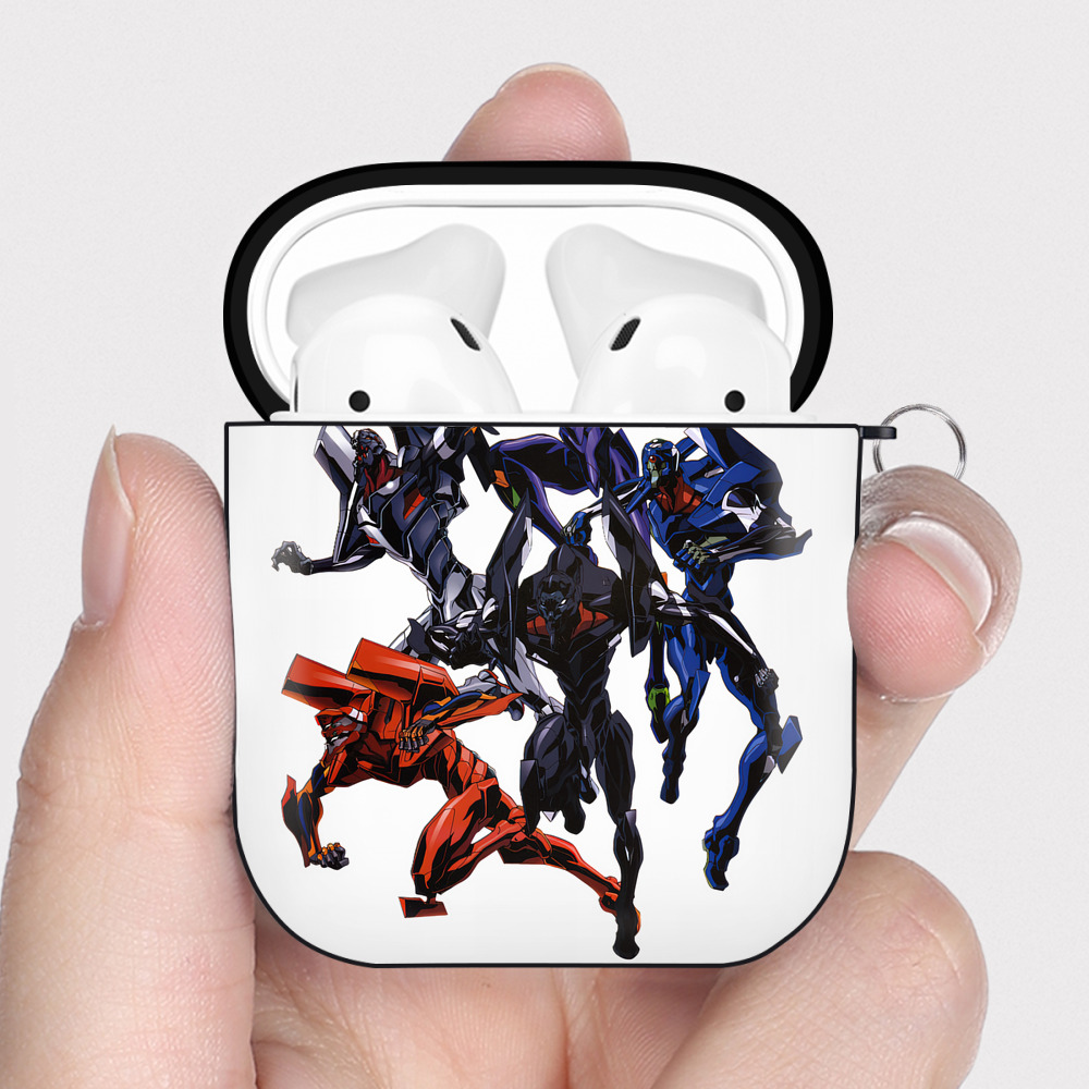 （画像用） EVA 新世紀エヴァンゲリオン AirPods 第2世代保護ケース ハードシェル ブラック 耐衝撃・防指紋・カラビナ付き