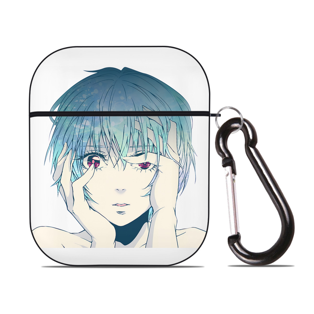 （画像用） EVA 新世紀エヴァンゲリオン AirPods 第2世代保護ケース ハードシェル ブラック 耐衝撃・防指紋・カラビナ付き