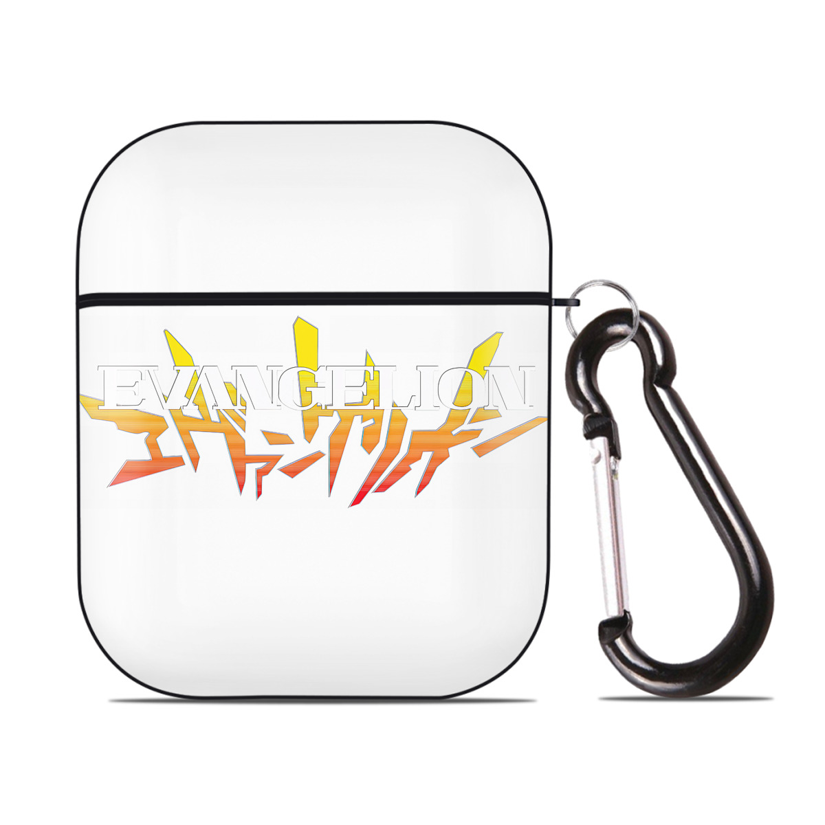 （画像用） EVA 新世紀エヴァンゲリオン AirPods 第2世代保護ケース ハードシェル ブラック 耐衝撃・防指紋・カラビナ付き