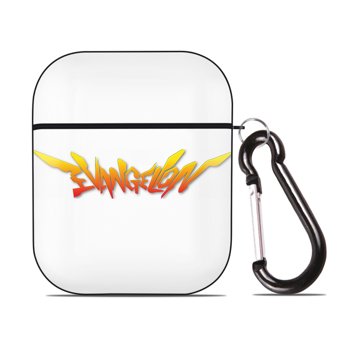 （画像用） EVA 新世紀エヴァンゲリオン AirPods 第2世代保護ケース ハードシェル ブラック 耐衝撃・防指紋・カラビナ付き