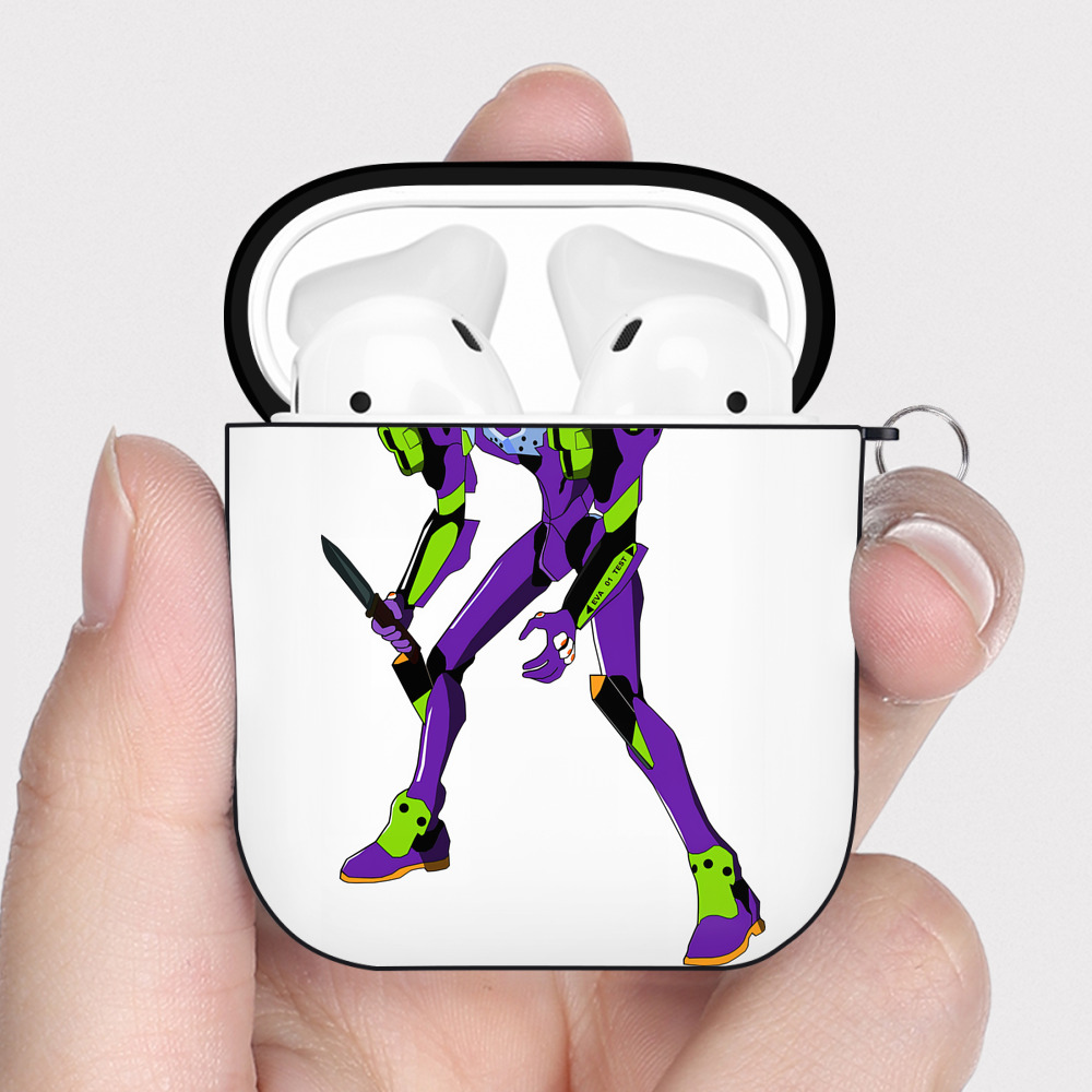 （画像用） EVA 新世紀エヴァンゲリオン AirPods 第2世代保護ケース ハードシェル ブラック 耐衝撃・防指紋・カラビナ付き