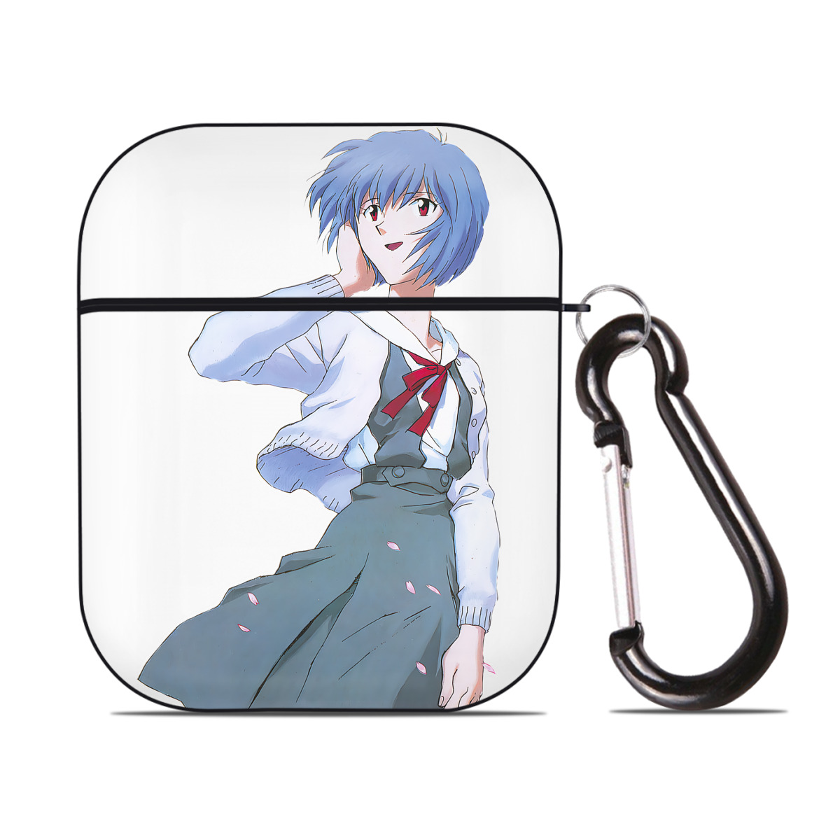 （画像用） EVA 新世紀エヴァンゲリオン AirPods 第2世代保護ケース ハードシェル ブラック 耐衝撃・防指紋・カラビナ付き