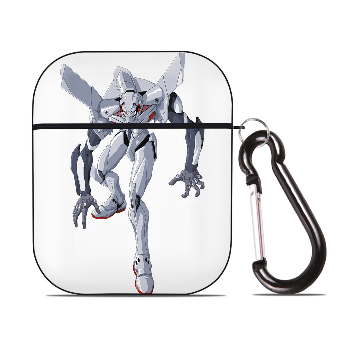 （画像用） EVA 新世紀エヴァンゲリオン AirPods 第2世代保護ケース ハードシェル ブラック 耐衝撃・防指紋・カラビナ付き