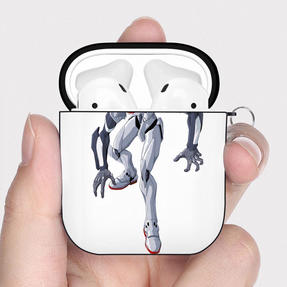 （画像用） EVA 新世紀エヴァンゲリオン AirPods 第2世代保護ケース ハードシェル ブラック 耐衝撃・防指紋・カラビナ付き