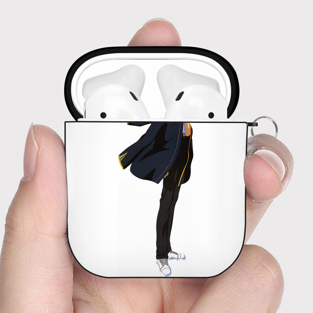 （画像用） EVA 新世紀エヴァンゲリオン AirPods 第2世代保護ケース ハードシェル ブラック 耐衝撃・防指紋・カラビナ付き