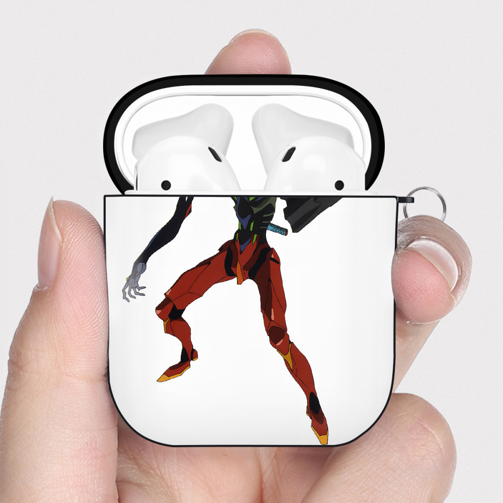 （画像用） EVA 新世紀エヴァンゲリオン AirPods 第2世代保護ケース ハードシェル ブラック 耐衝撃・防指紋・カラビナ付き