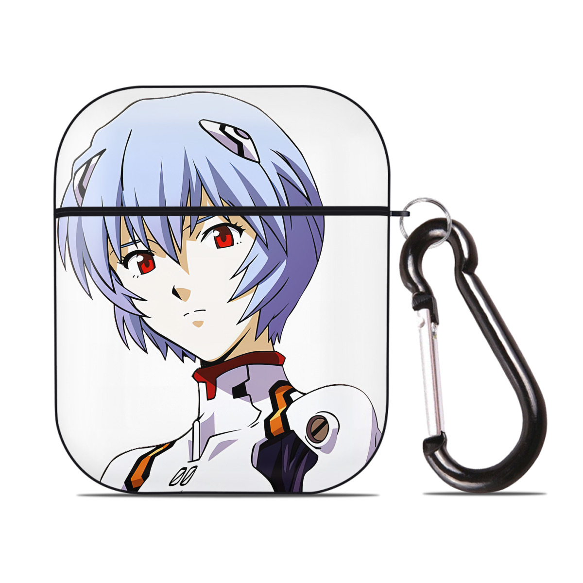 （画像用） EVA 新世紀エヴァンゲリオン AirPods 第2世代保護ケース ハードシェル ブラック 耐衝撃・防指紋・カラビナ付き