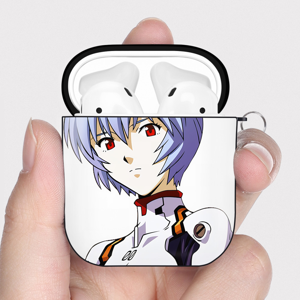 （画像用） EVA 新世紀エヴァンゲリオン AirPods 第2世代保護ケース ハードシェル ブラック 耐衝撃・防指紋・カラビナ付き