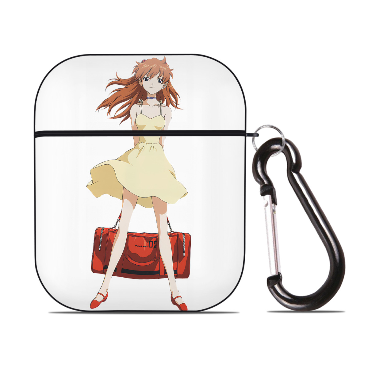 （画像用） EVA 新世紀エヴァンゲリオン AirPods 第2世代保護ケース ハードシェル ブラック 耐衝撃・防指紋・カラビナ付き