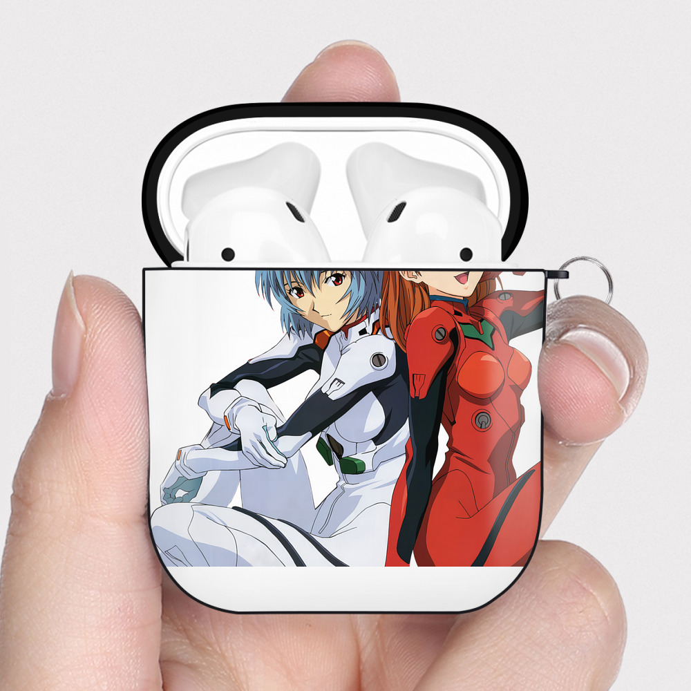 （画像用） EVA 新世紀エヴァンゲリオン AirPods 第2世代保護ケース ハードシェル ブラック 耐衝撃・防指紋・カラビナ付き