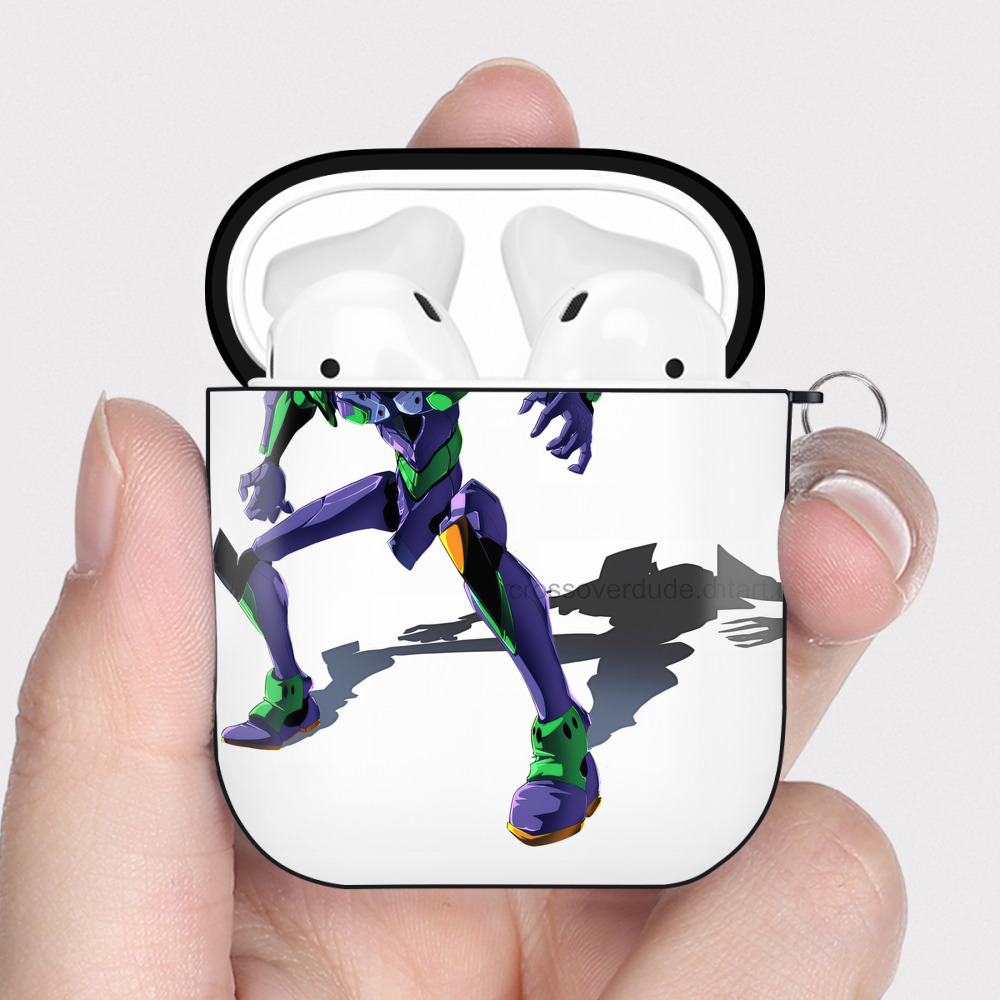 （画像用） EVA 新世紀エヴァンゲリオン AirPods 第2世代保護ケース ハードシェル ブラック 耐衝撃・防指紋・カラビナ付き