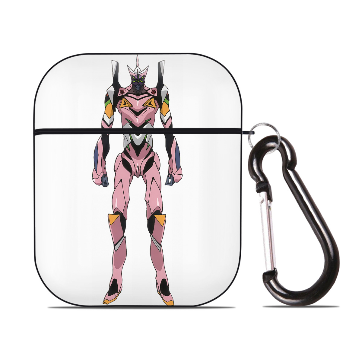 （画像用） EVA 新世紀エヴァンゲリオン AirPods 第2世代保護ケース ハードシェル ブラック 耐衝撃・防指紋・カラビナ付き