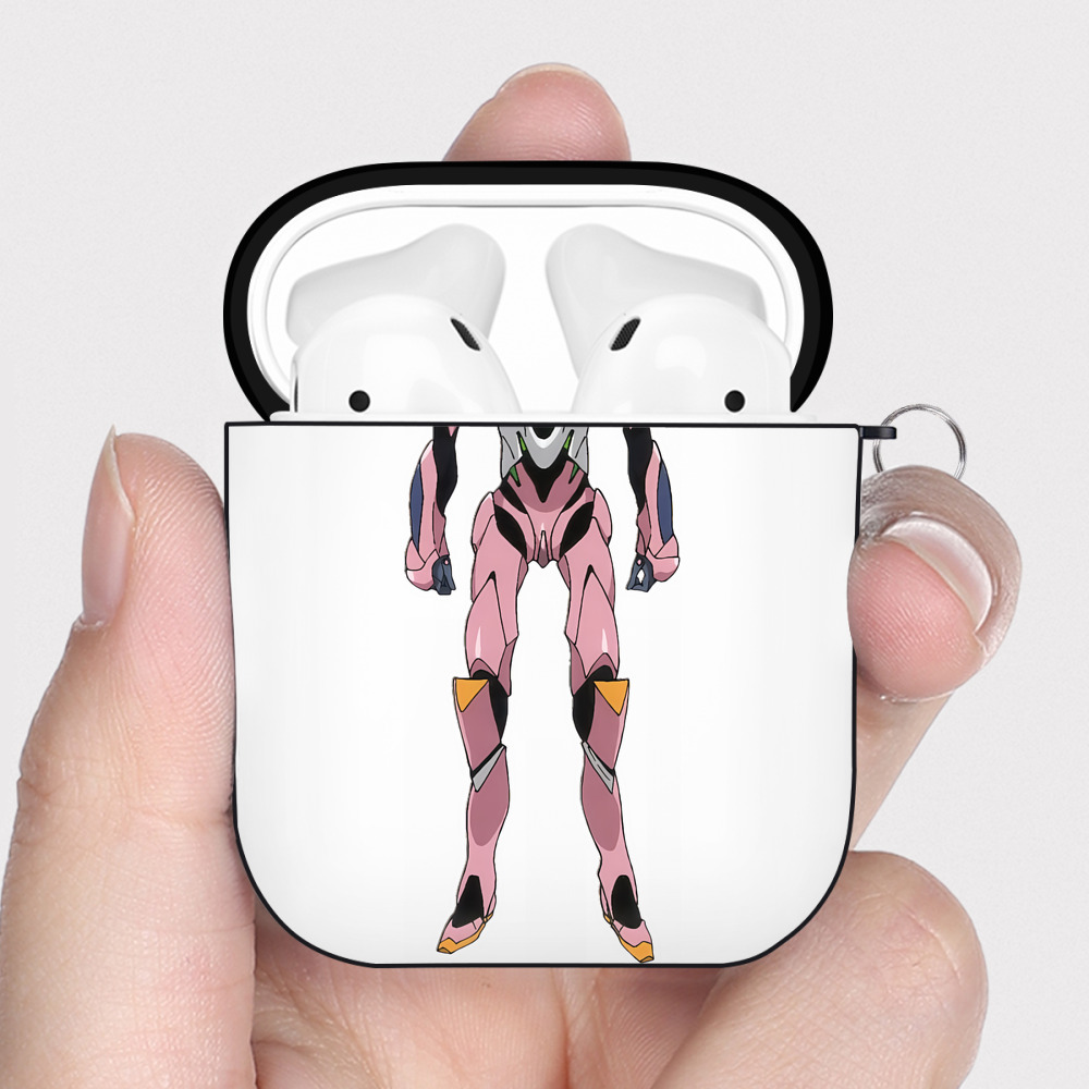 （画像用） EVA 新世紀エヴァンゲリオン AirPods 第2世代保護ケース ハードシェル ブラック 耐衝撃・防指紋・カラビナ付き