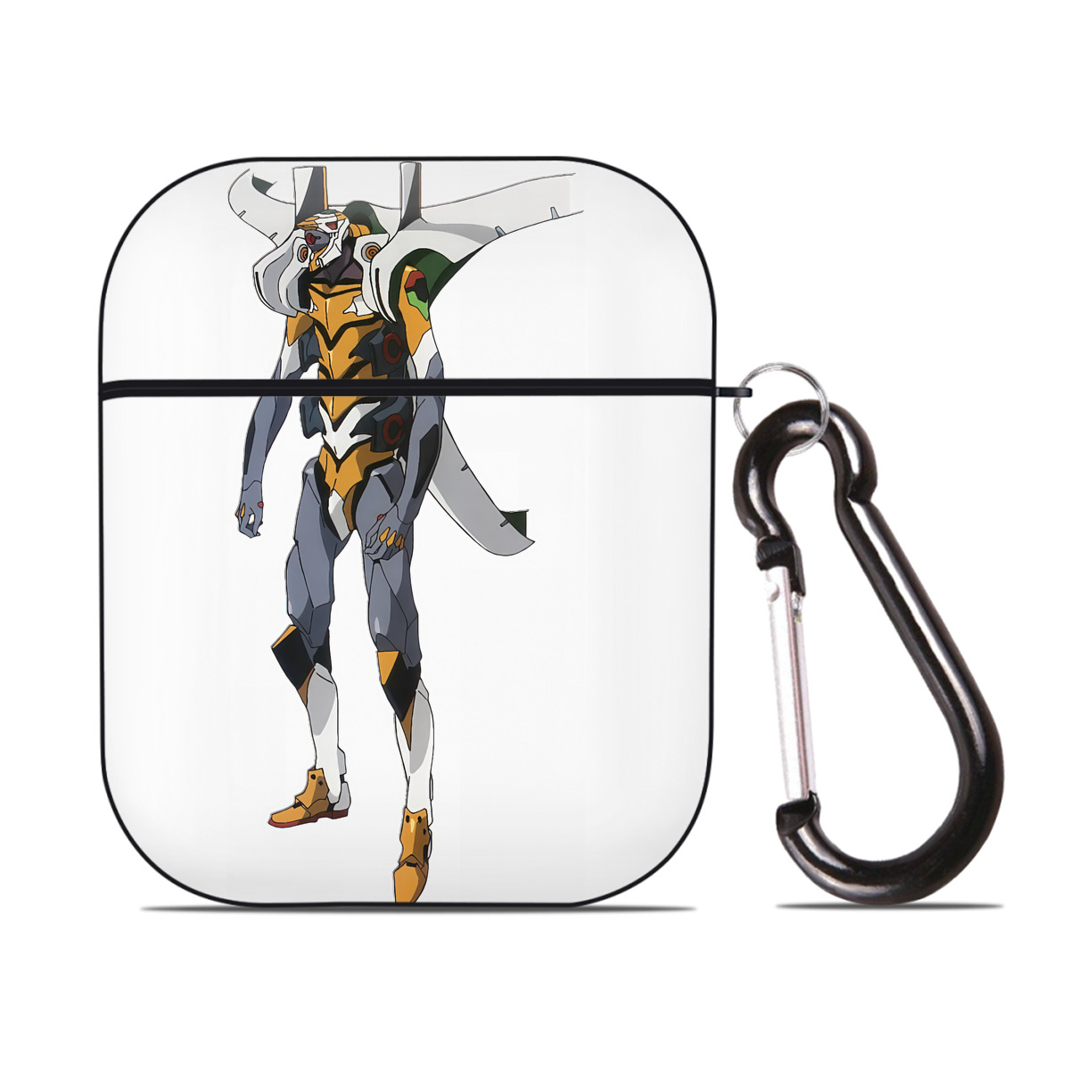 （画像用） EVA 新世紀エヴァンゲリオン AirPods 第2世代保護ケース ハードシェル ブラック 耐衝撃・防指紋・カラビナ付き