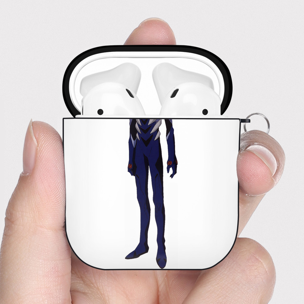 （画像用） EVA 新世紀エヴァンゲリオン AirPods 第2世代保護ケース ハードシェル ブラック 耐衝撃・防指紋・カラビナ付き