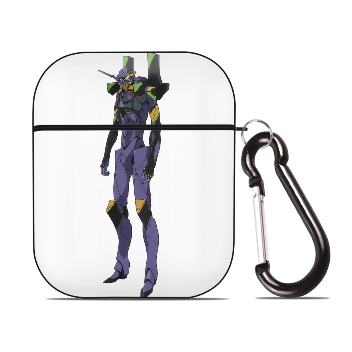 （画像用） EVA 新世紀エヴァンゲリオン AirPods 第2世代保護ケース ハードシェル ブラック 耐衝撃・防指紋・カラビナ付き