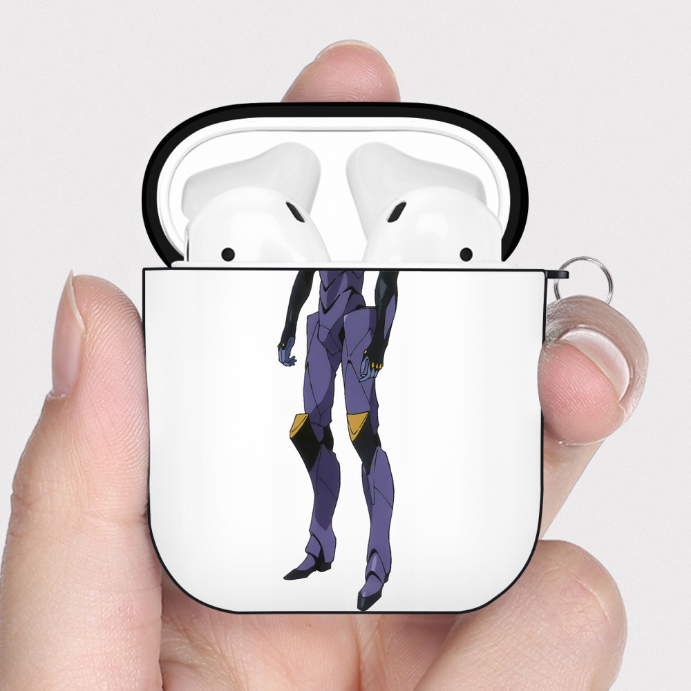 （画像用） EVA 新世紀エヴァンゲリオン AirPods 第2世代保護ケース ハードシェル ブラック 耐衝撃・防指紋・カラビナ付き