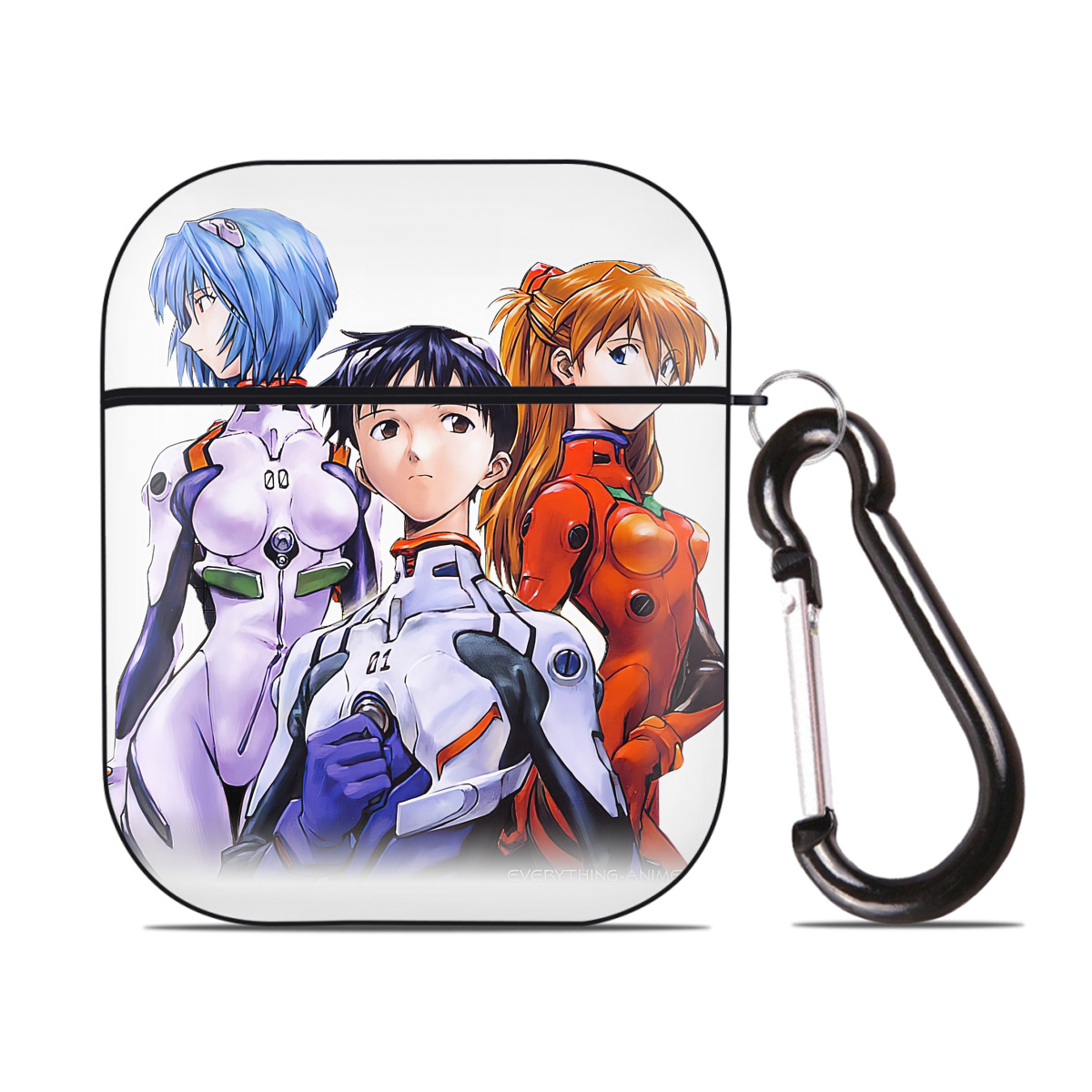 （画像用） EVA 新世紀エヴァンゲリオン AirPods 第2世代保護ケース ハードシェル ブラック 耐衝撃・防指紋・カラビナ付き