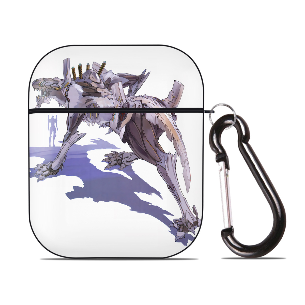 （画像用） EVA 新世紀エヴァンゲリオン AirPods 第2世代保護ケース ハードシェル ブラック 耐衝撃・防指紋・カラビナ付き