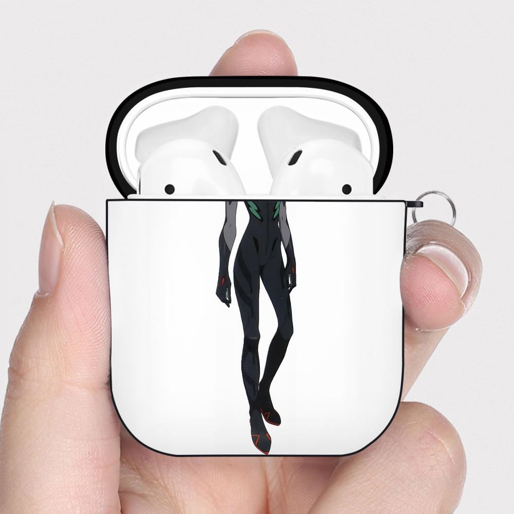 （画像用） EVA 新世紀エヴァンゲリオン AirPods 第2世代保護ケース ハードシェル ブラック 耐衝撃・防指紋・カラビナ付き