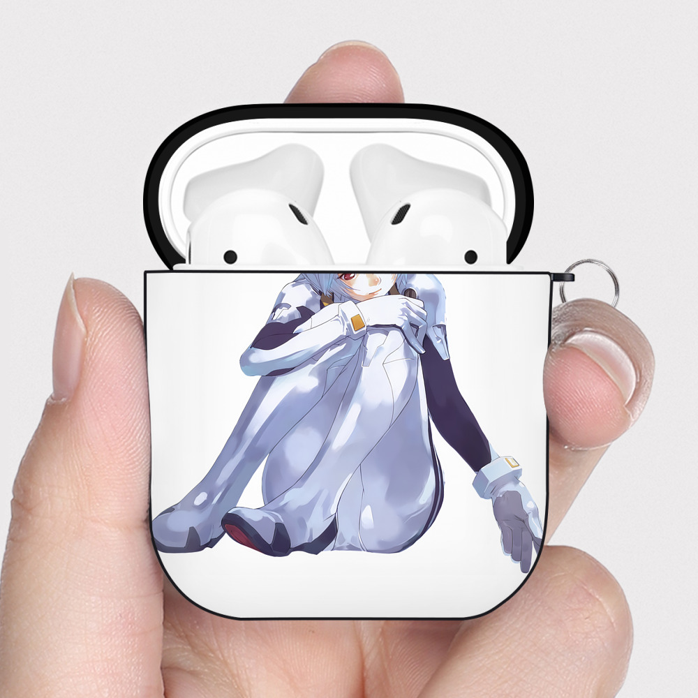 （画像用） EVA 新世紀エヴァンゲリオン AirPods 第2世代保護ケース ハードシェル ブラック 耐衝撃・防指紋・カラビナ付き