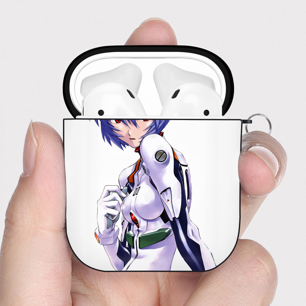 （画像用） EVA 新世紀エヴァンゲリオン AirPods 第2世代保護ケース ハードシェル ブラック 耐衝撃・防指紋・カラビナ付き
