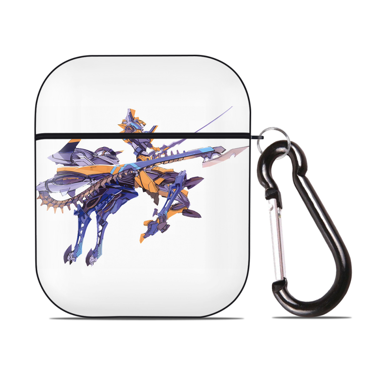 （画像用） EVA 新世紀エヴァンゲリオン AirPods 第2世代保護ケース ハードシェル ブラック 耐衝撃・防指紋・カラビナ付き