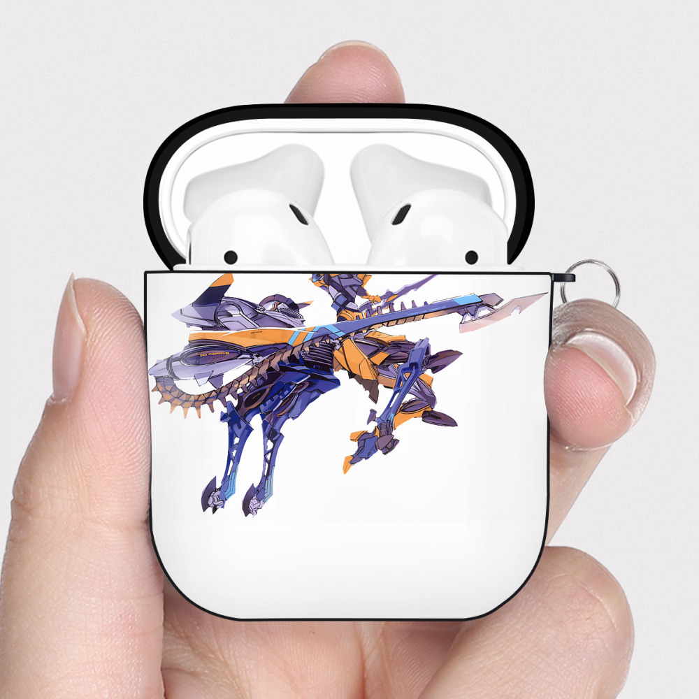 （画像用） EVA 新世紀エヴァンゲリオン AirPods 第2世代保護ケース ハードシェル ブラック 耐衝撃・防指紋・カラビナ付き