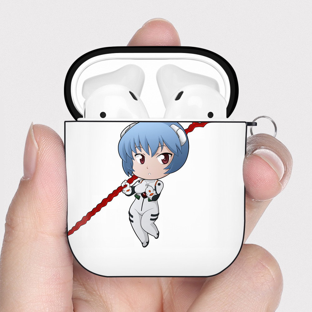 （画像用） EVA 新世紀エヴァンゲリオン AirPods 第2世代保護ケース ハードシェル ブラック 耐衝撃・防指紋・カラビナ付き