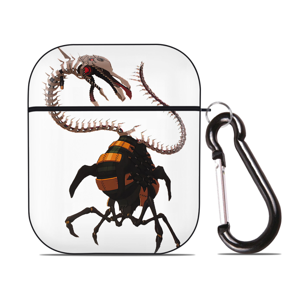 （画像用） EVA 新世紀エヴァンゲリオン AirPods 第2世代保護ケース ハードシェル ブラック 耐衝撃・防指紋・カラビナ付き