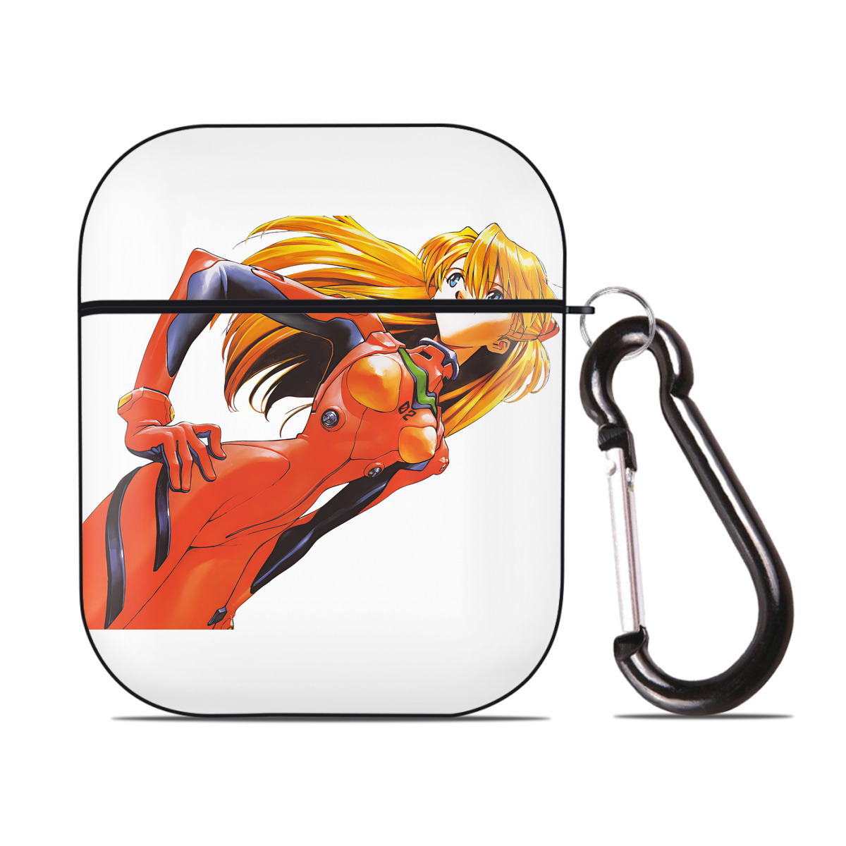 （画像用） EVA 新世紀エヴァンゲリオン AirPods 第2世代保護ケース ハードシェル ブラック 耐衝撃・防指紋・カラビナ付き