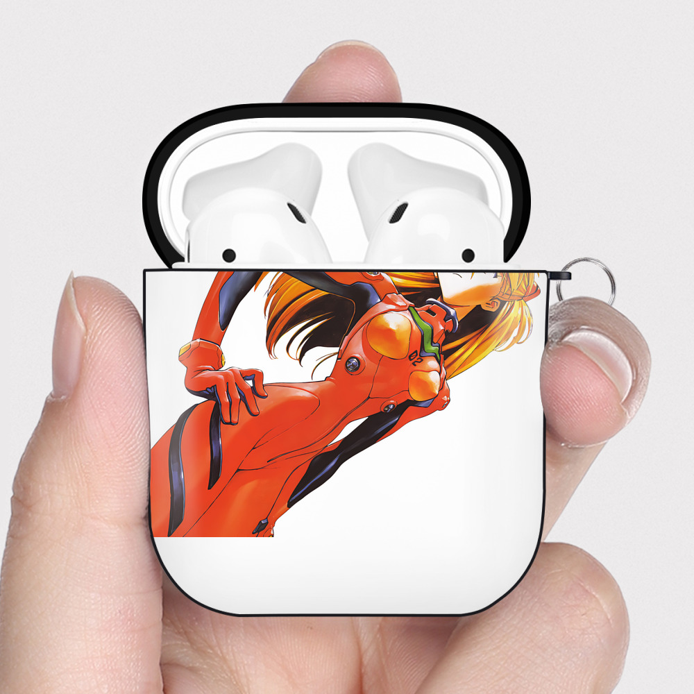 （画像用） EVA 新世紀エヴァンゲリオン AirPods 第2世代保護ケース ハードシェル ブラック 耐衝撃・防指紋・カラビナ付き