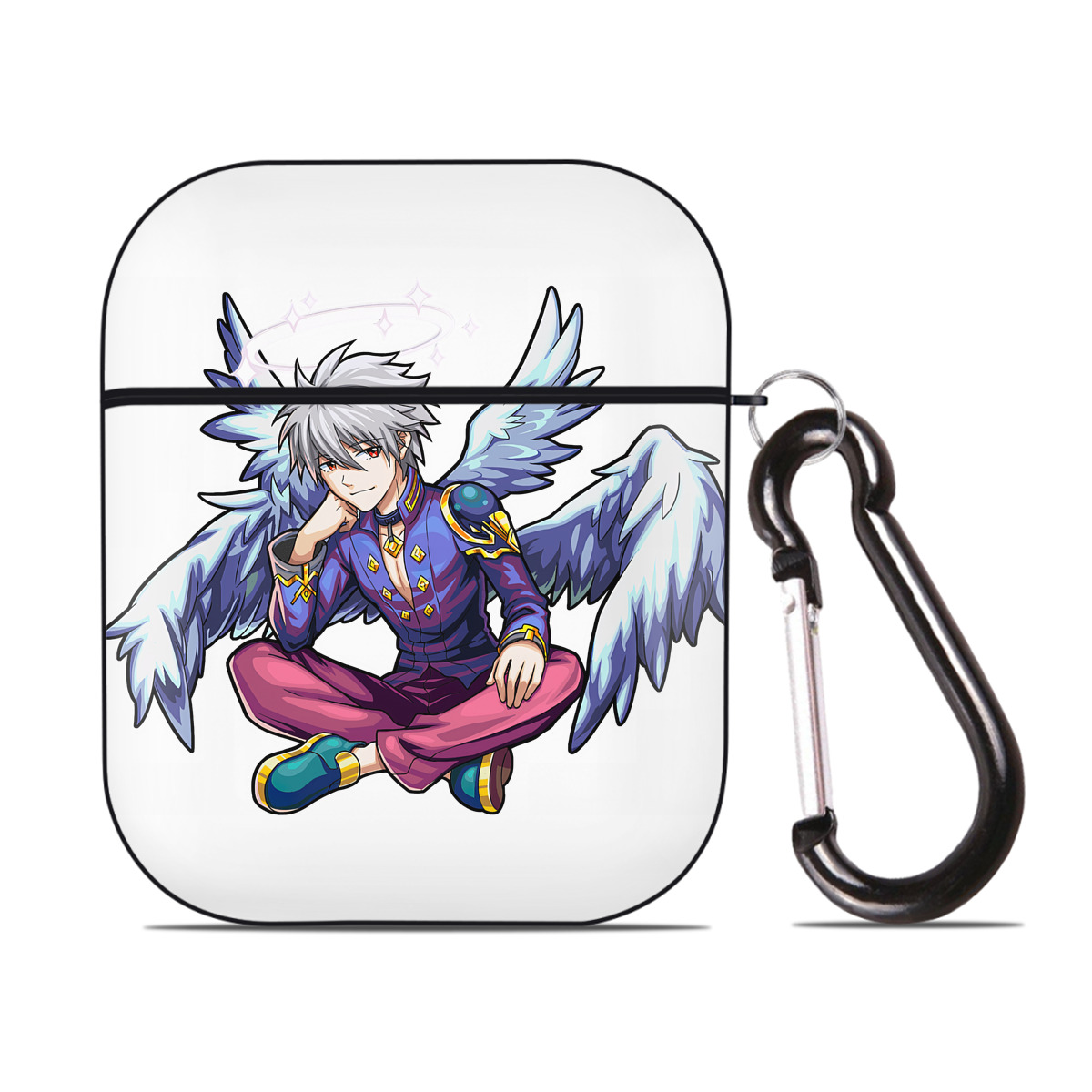 （画像用） EVA 新世紀エヴァンゲリオン AirPods 第2世代保護ケース ハードシェル ブラック 耐衝撃・防指紋・カラビナ付き