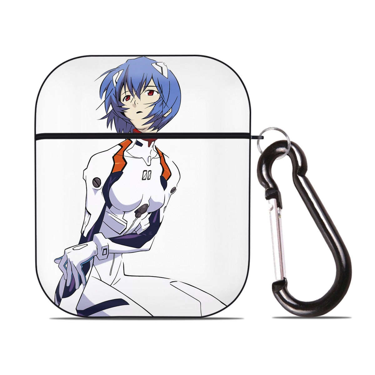 （画像用） EVA 新世紀エヴァンゲリオン AirPods 第2世代保護ケース ハードシェル ブラック 耐衝撃・防指紋・カラビナ付き