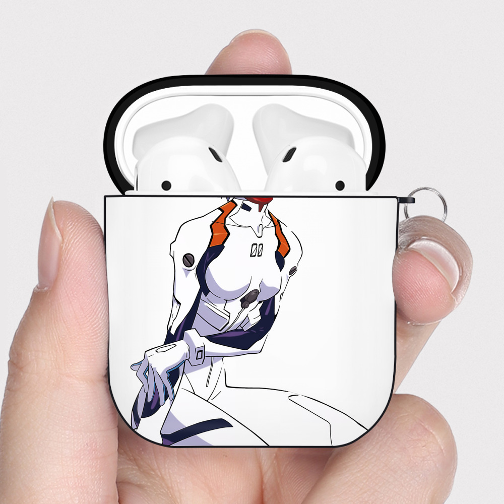 （画像用） EVA 新世紀エヴァンゲリオン AirPods 第2世代保護ケース ハードシェル ブラック 耐衝撃・防指紋・カラビナ付き