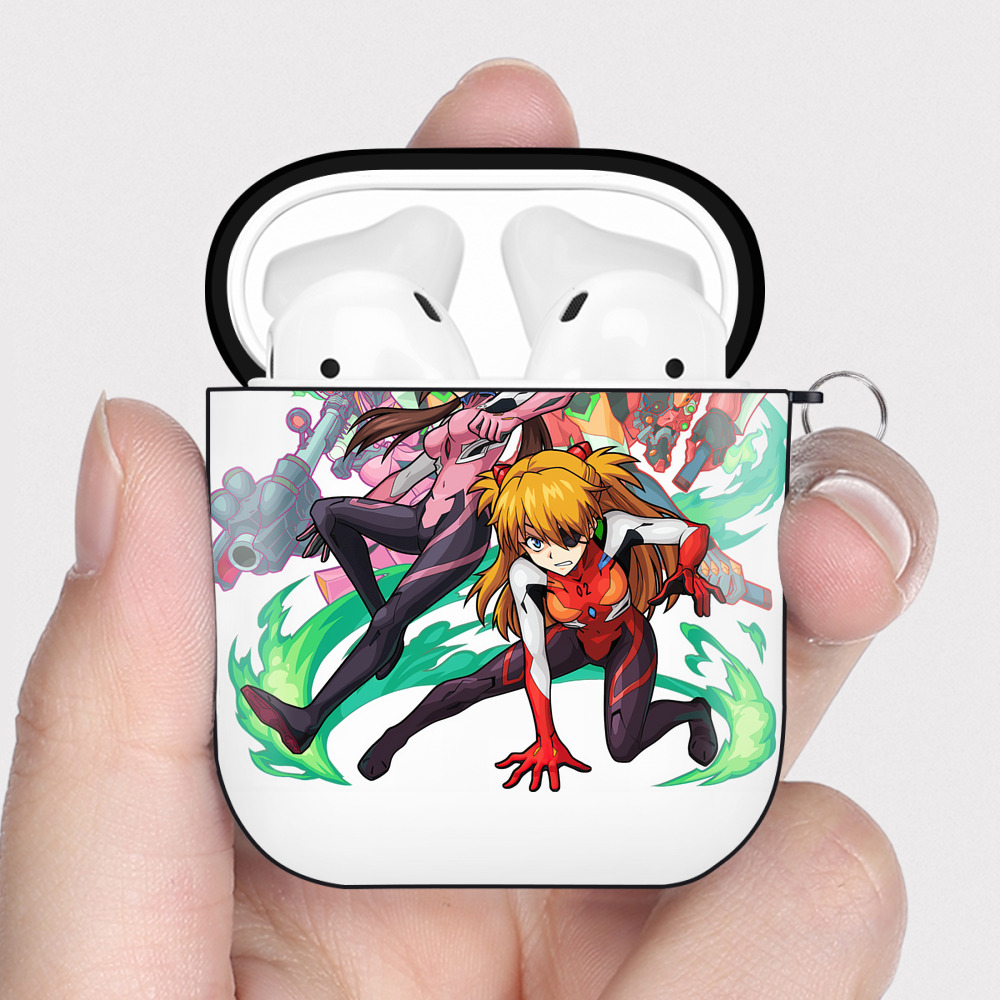 （画像用） EVA 新世紀エヴァンゲリオン AirPods 第2世代保護ケース ハードシェル ブラック 耐衝撃・防指紋・カラビナ付き