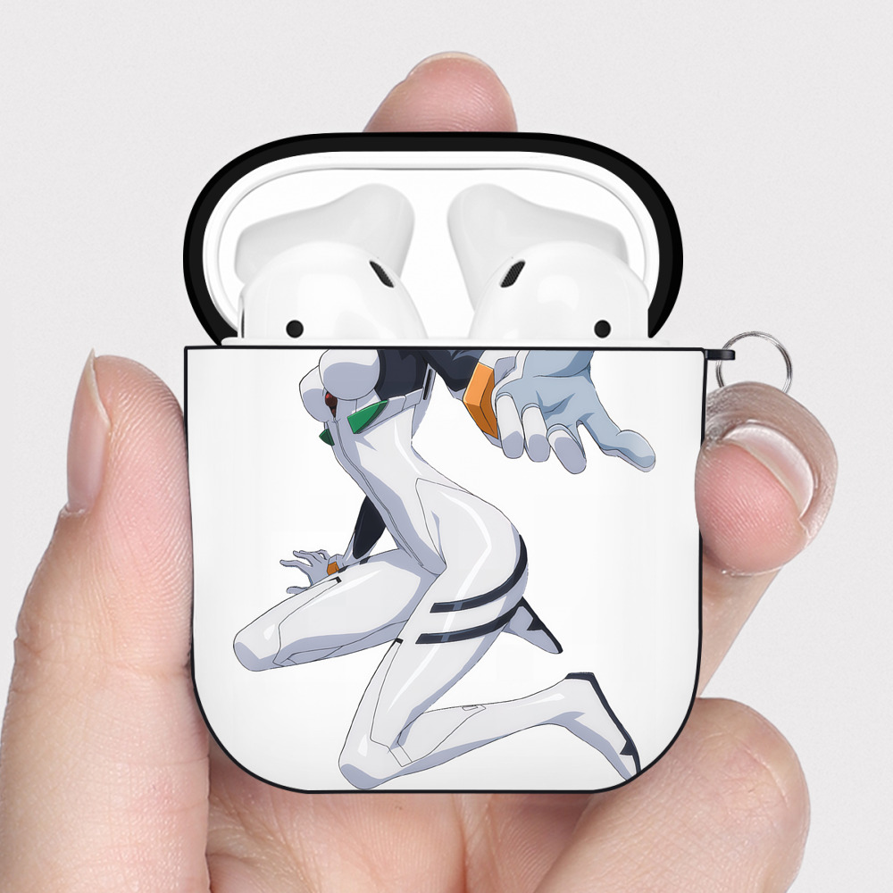 （画像用） EVA 新世紀エヴァンゲリオン AirPods 第2世代保護ケース ハードシェル ブラック 耐衝撃・防指紋・カラビナ付き