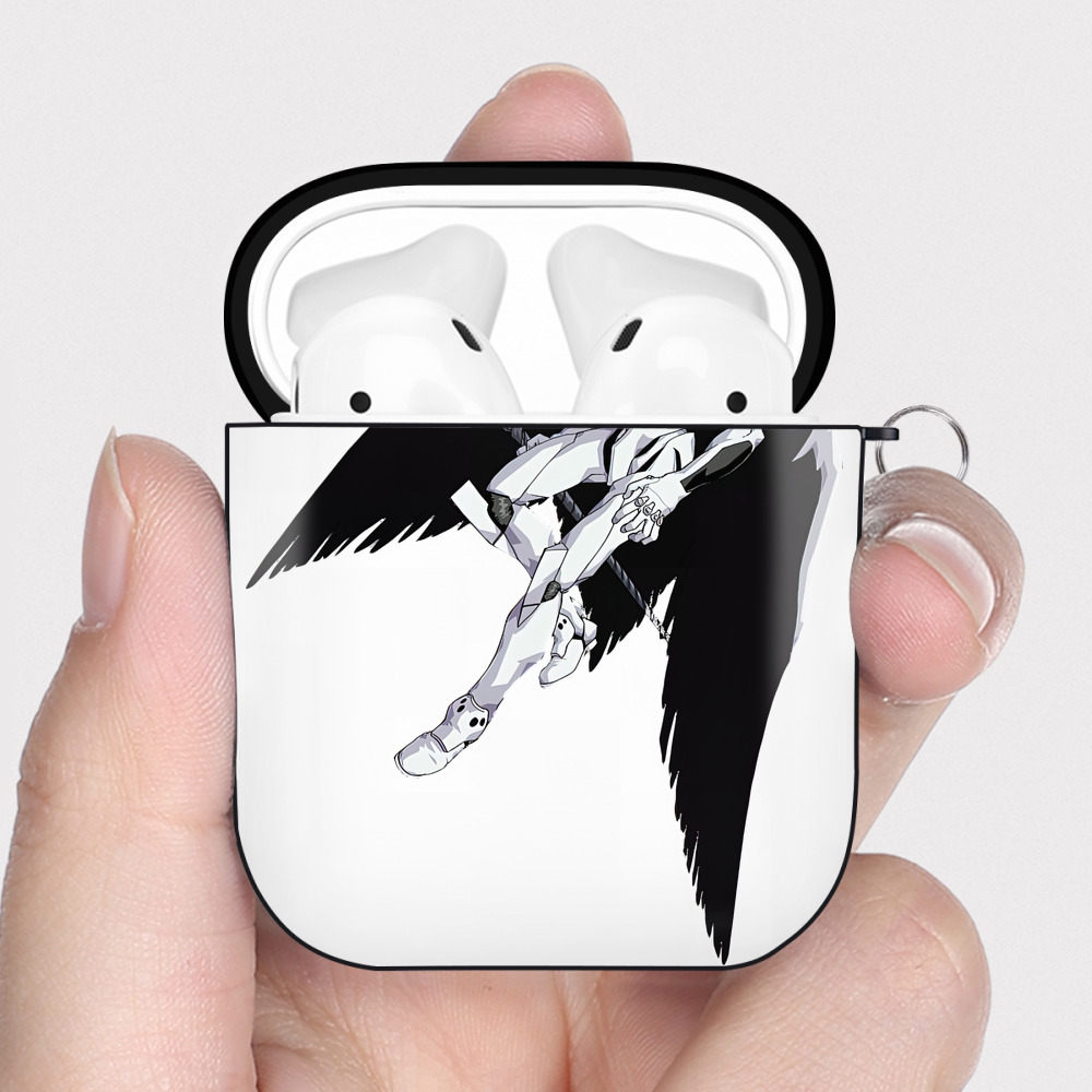 （画像用） EVA 新世紀エヴァンゲリオン AirPods 第2世代保護ケース ハードシェル ブラック 耐衝撃・防指紋・カラビナ付き