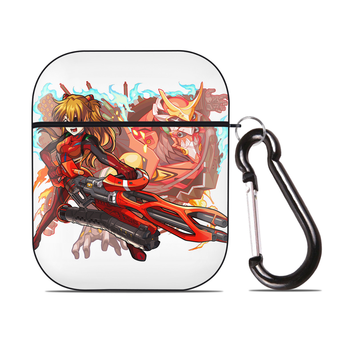 （画像用） EVA 新世紀エヴァンゲリオン AirPods 第2世代保護ケース ハードシェル ブラック 耐衝撃・防指紋・カラビナ付き