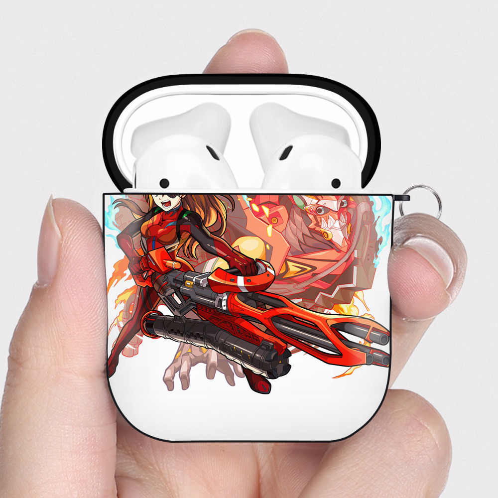 （画像用） EVA 新世紀エヴァンゲリオン AirPods 第2世代保護ケース ハードシェル ブラック 耐衝撃・防指紋・カラビナ付き