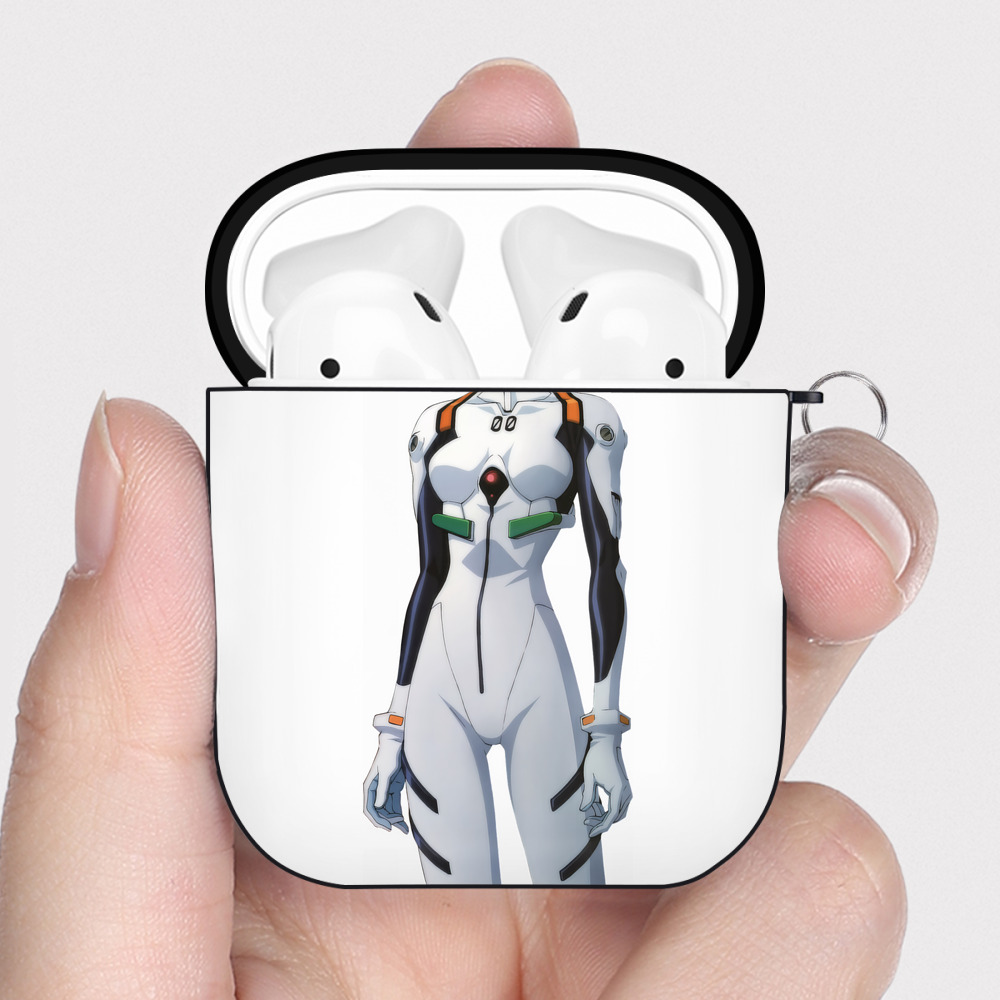 （画像用） EVA 新世紀エヴァンゲリオン AirPods 第2世代保護ケース ハードシェル ブラック 耐衝撃・防指紋・カラビナ付き