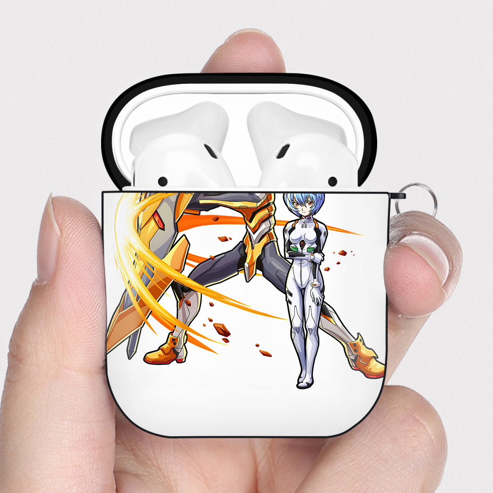 （画像用） EVA 新世紀エヴァンゲリオン AirPods 第2世代保護ケース ハードシェル ブラック 耐衝撃・防指紋・カラビナ付き