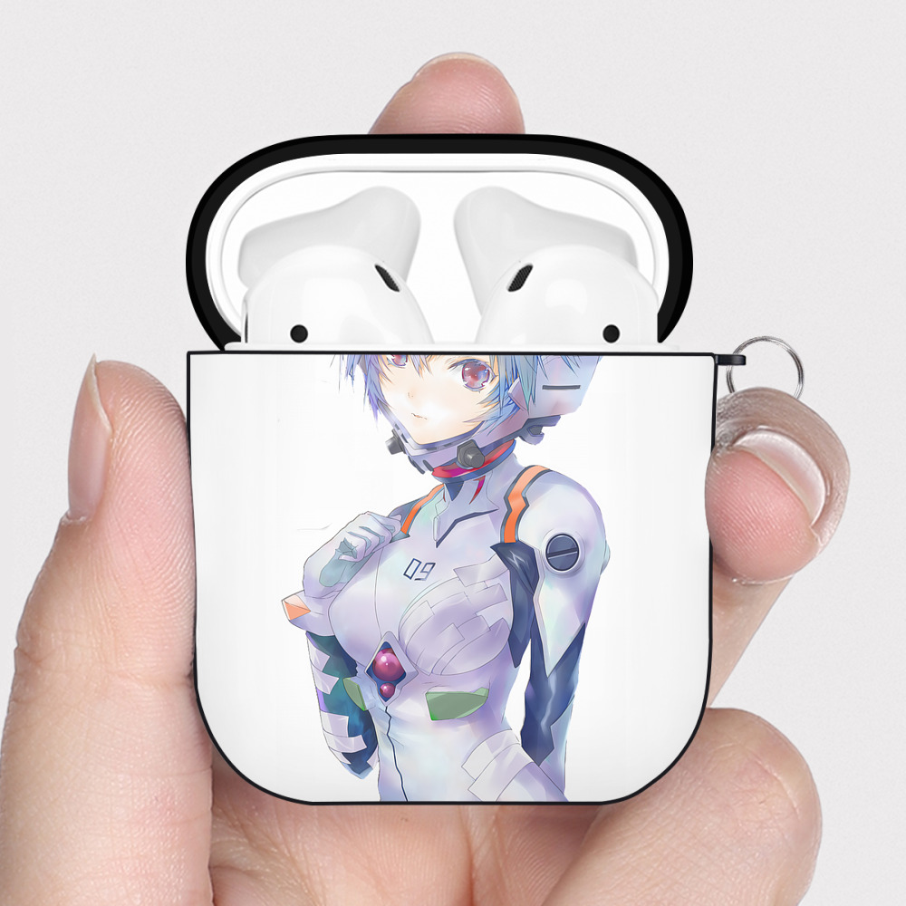 （画像用） EVA 新世紀エヴァンゲリオン AirPods 第2世代保護ケース ハードシェル ブラック 耐衝撃・防指紋・カラビナ付き
