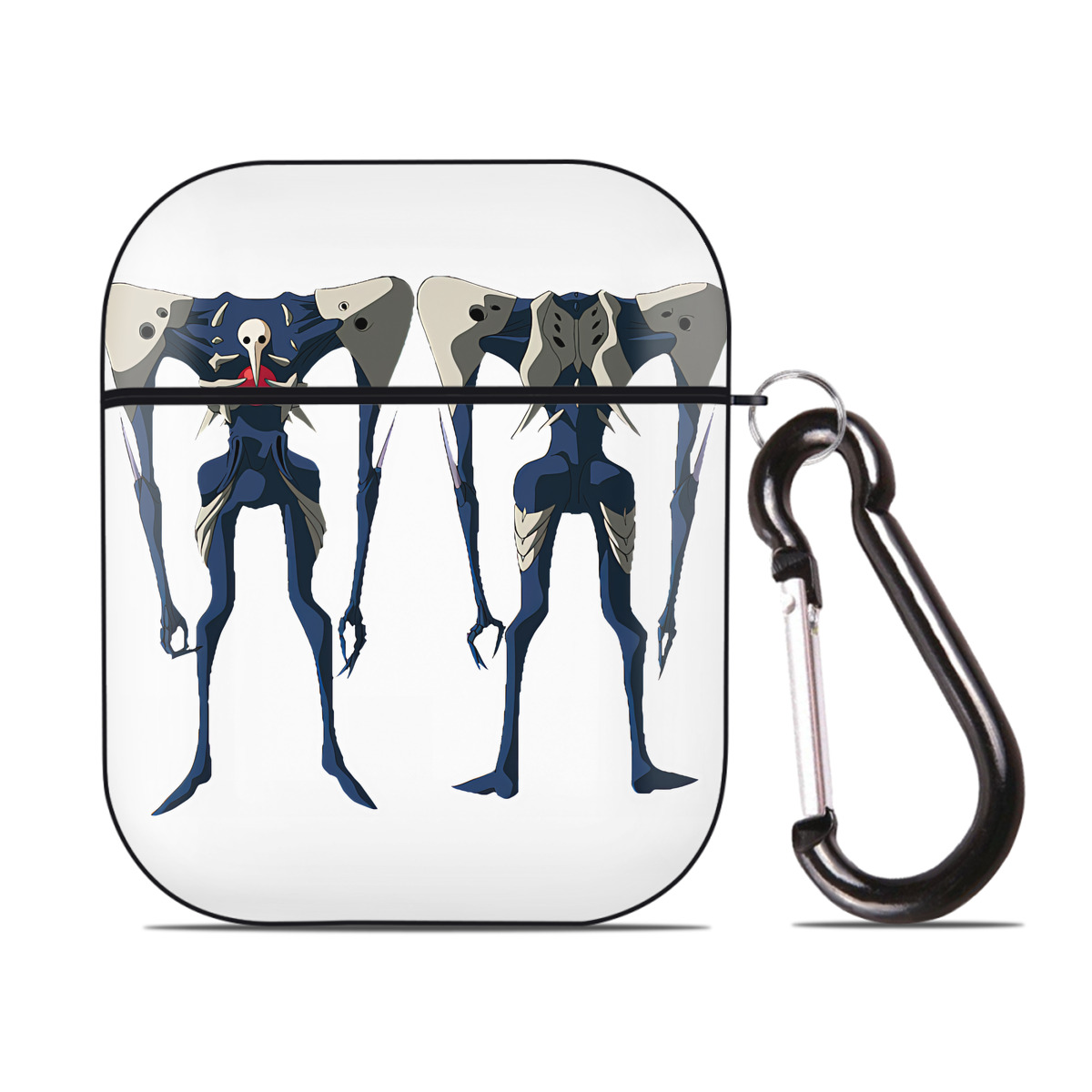 （画像用） EVA 新世紀エヴァンゲリオン AirPods 第2世代保護ケース ハードシェル ブラック 耐衝撃・防指紋・カラビナ付き