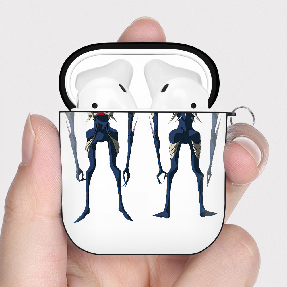 （画像用） EVA 新世紀エヴァンゲリオン AirPods 第2世代保護ケース ハードシェル ブラック 耐衝撃・防指紋・カラビナ付き