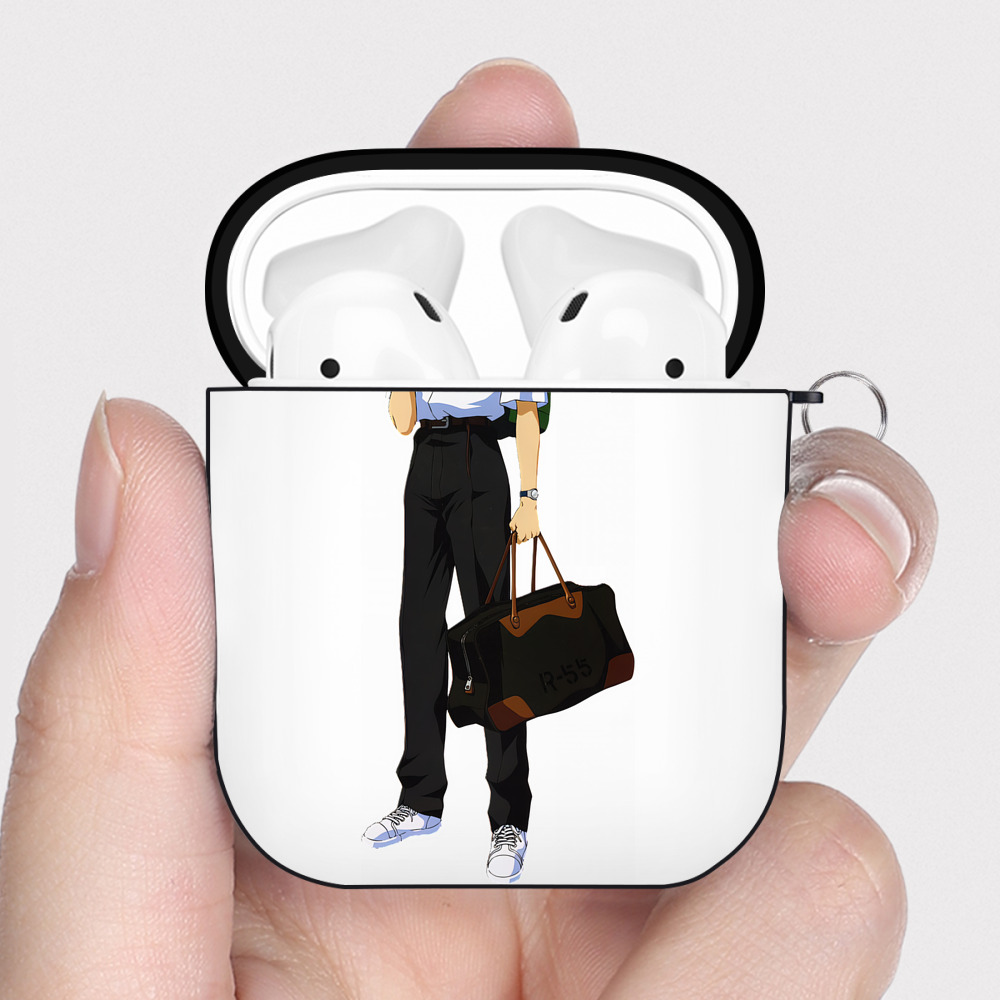 （画像用） EVA 新世紀エヴァンゲリオン AirPods 第2世代保護ケース ハードシェル ブラック 耐衝撃・防指紋・カラビナ付き