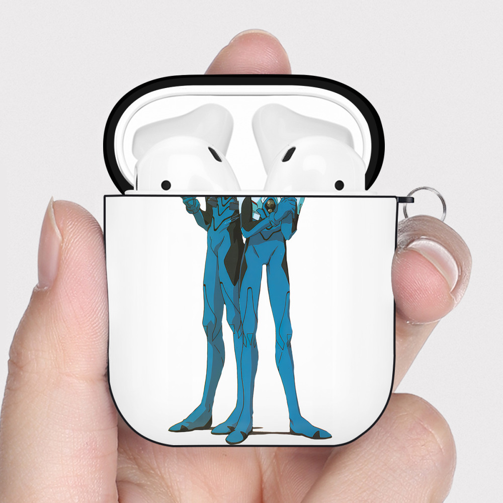 （画像用） EVA 新世紀エヴァンゲリオン AirPods 第2世代保護ケース ハードシェル ブラック 耐衝撃・防指紋・カラビナ付き