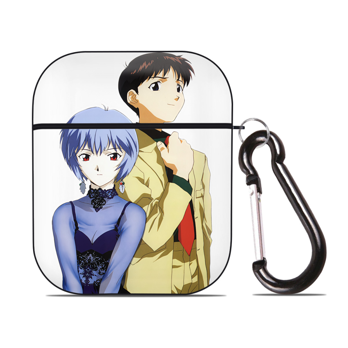 （画像用） EVA 新世紀エヴァンゲリオン AirPods 第2世代保護ケース ハードシェル ブラック 耐衝撃・防指紋・カラビナ付き