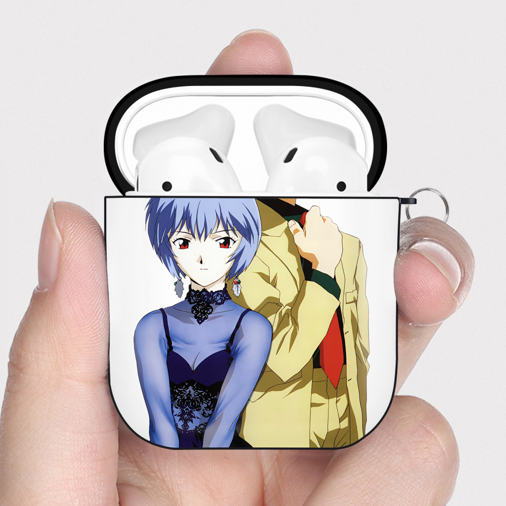 （画像用） EVA 新世紀エヴァンゲリオン AirPods 第2世代保護ケース ハードシェル ブラック 耐衝撃・防指紋・カラビナ付き