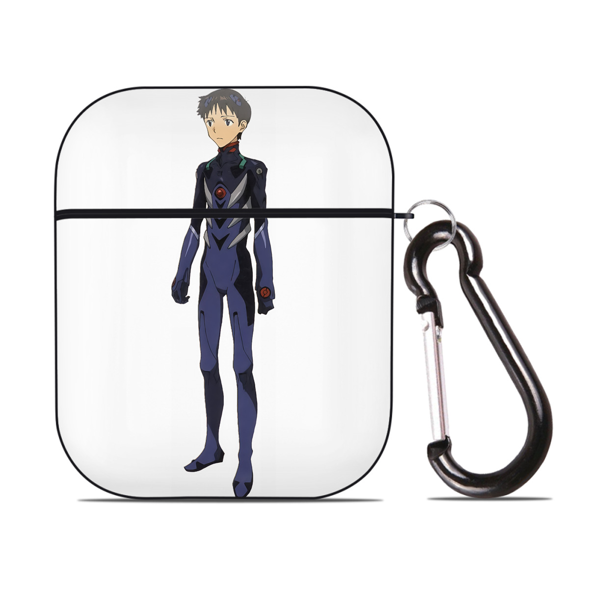 （画像用） EVA 新世紀エヴァンゲリオン AirPods 第2世代保護ケース ハードシェル ブラック 耐衝撃・防指紋・カラビナ付き